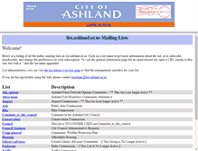Tablet Screenshot of list.ashland.or.us