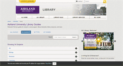 Desktop Screenshot of libguides.ashland.edu
