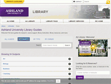 Tablet Screenshot of libguides.ashland.edu