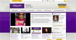 Desktop Screenshot of news.ashland.edu